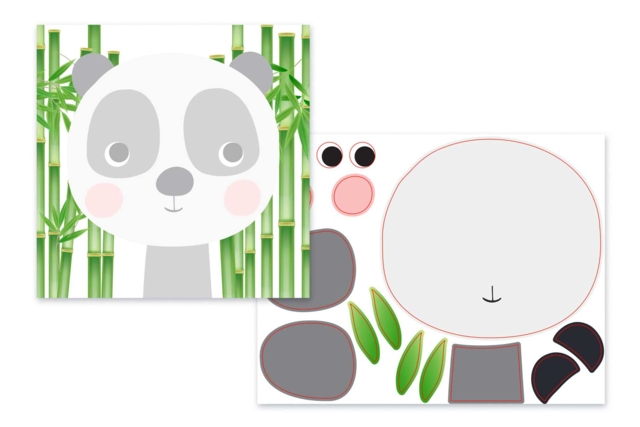 Tableaux animaux de la jungle - panda - Kits éducatifs : le plaisir d'apprendre par la manipulation - 10doigts.fr