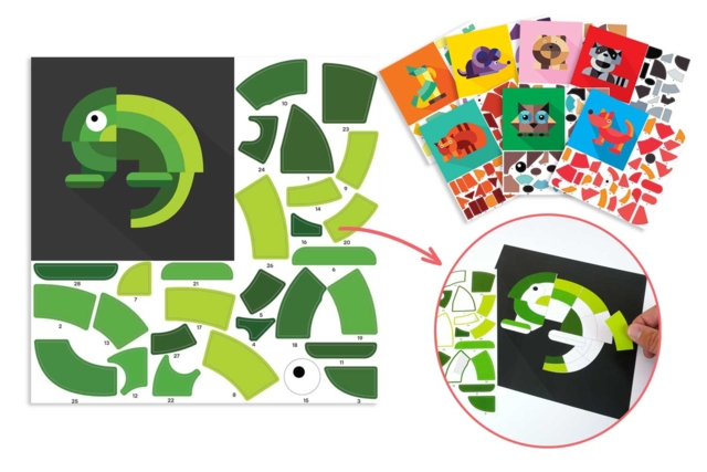 tableaux animaux gommettes - Kits créatifs avec gommettes : le plein d’idées pour les petits artistes - 10doigts.fr