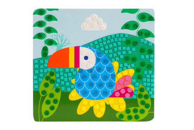 Tableaux gommettes animaux - 4 pièces - Kits créatifs avec gommettes : le plein d’idées pour les petits artistes - 10doigts.fr