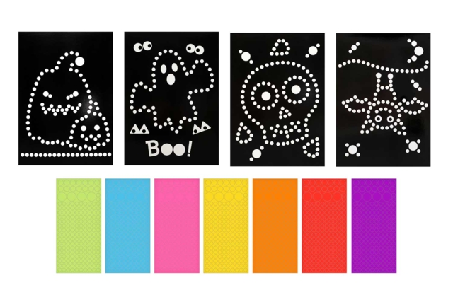 tableaux gommettes halloween - Kits créatifs Halloween - 10doigts.fr