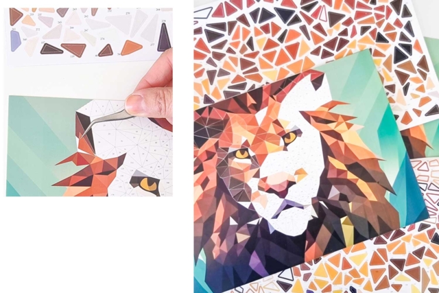 tableaux gommettes origami adulte - Kits créatifs avec gommettes : le plein d’idées pour les petits artistes - 10doigts.fr