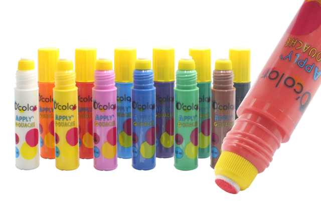 tampon gouache enfants - Marqueur gouache : la peinture facile et sans dégât pour les enfants - 10doigts.fr