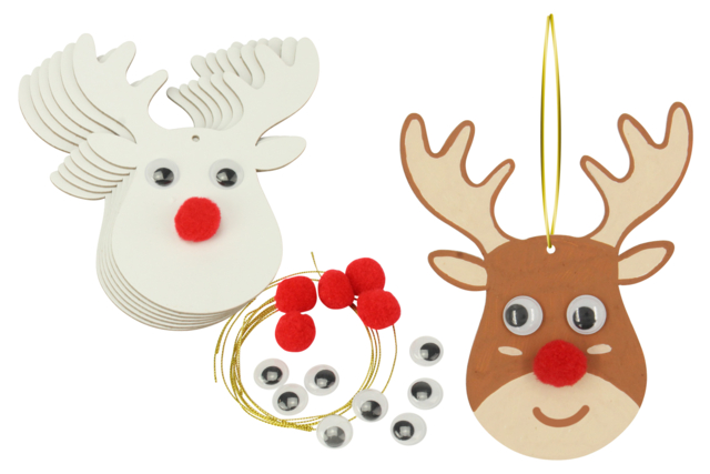 tête de rennes - Kits créatifs de Noël pour les enfants - 10doigts.fr