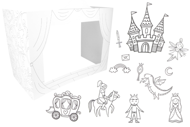 théatre à colorier - Coloriage - 10doigts.fr