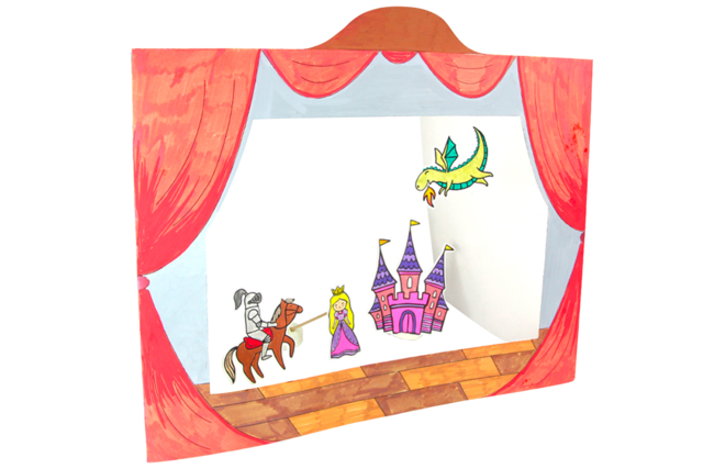 théatre en papier - Coloriage - 10doigts.fr