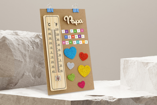Thermomètre fête des pères - Thermomètres à décorer et à fabriquer - 10doigts.fr
