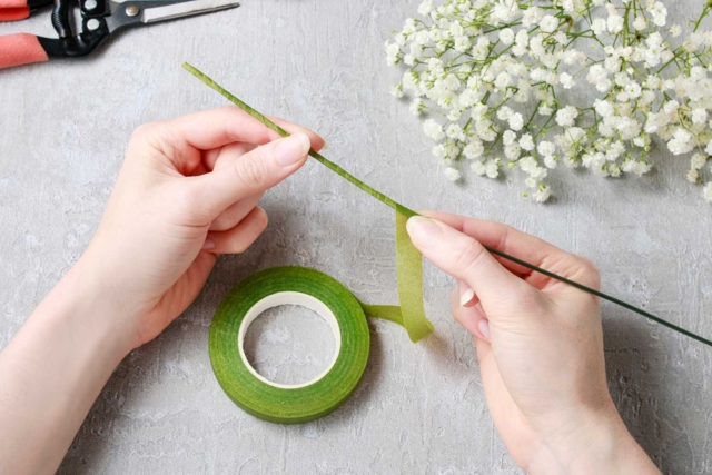 tige de fleuriste verte - Fils créatifs à tordre et modeler - 10doigts.fr
