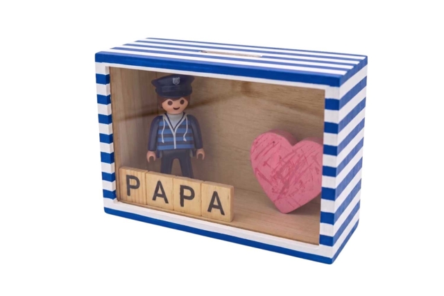 tirelire papa - Objets en bois à décorer pour le bureau - 10doigts.fr