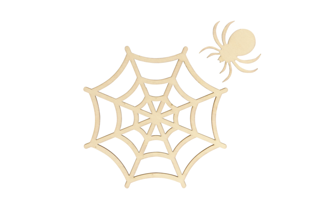 Toile araignée Bois Customiser - Supports d'Halloween à décorer - 10doigts.fr