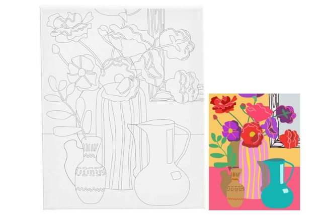 Toile imprimée  Les vases - Peinture aux numéros : découvrez l'art du tableau numéroté pour tous - 10doigts.fr