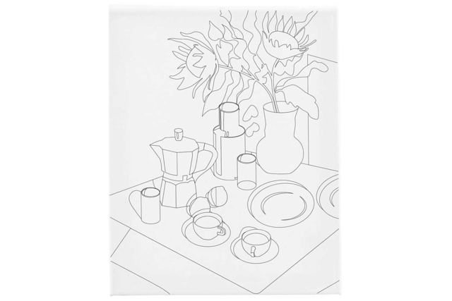 Toile Le petit déjeuner - Peinture aux numéros : découvrez l'art du tableau numéroté pour tous - 10doigts.fr