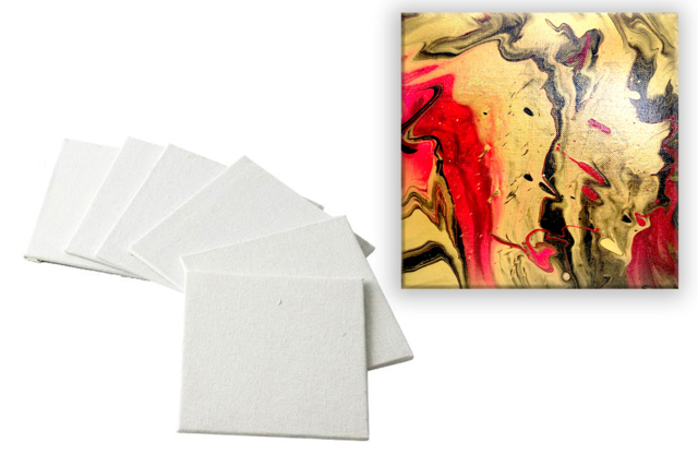 toile pouring medium - Châssis et Cartons toilés - 10doigts.fr