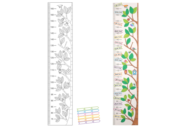 Toise à colorier en carte forte  - Livres de coloriage et dessins : pour apprendre et s'évader - 10doigts.fr