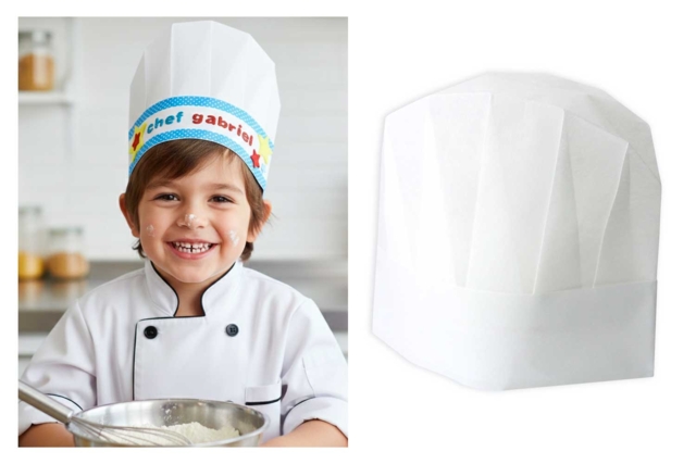 toque de chef enfant - Objets pour la cuisine à personnaliser pour votre décoration - 10doigts.fr