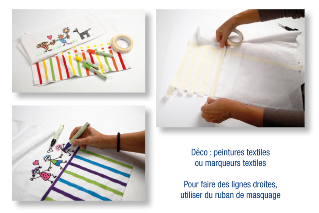 Torchons à customiser - Peinture textile : tout le matériel pour personnaliser tissu et vêtements - 10doigts.fr