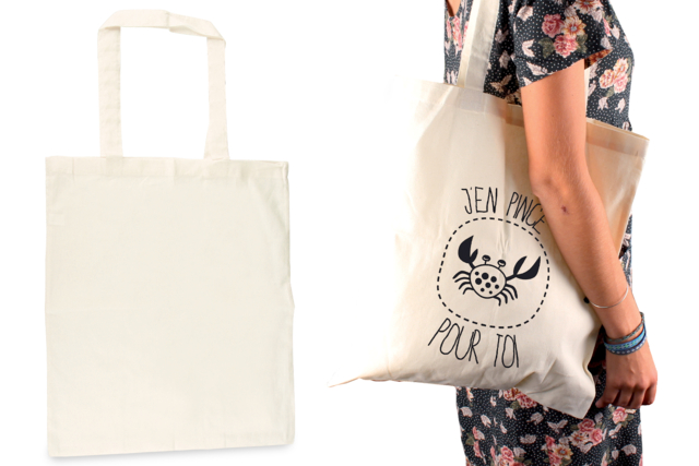 tote bag coton naturel - Coton, lin - Textiles - 10doigts.fr