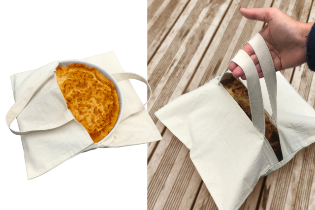 tote bag tarte - Coton, lin - Textiles - 10doigts.fr
