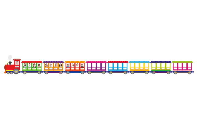 Train trombinoscope école - Indispensables Créatifs pour l'École - 10doigts.fr