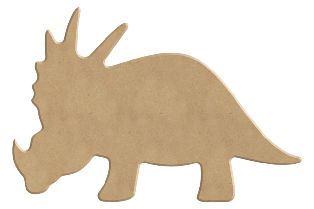 tricératops dinosaure en bois enfants - Animaux en bois à décorer - 10doigts.fr