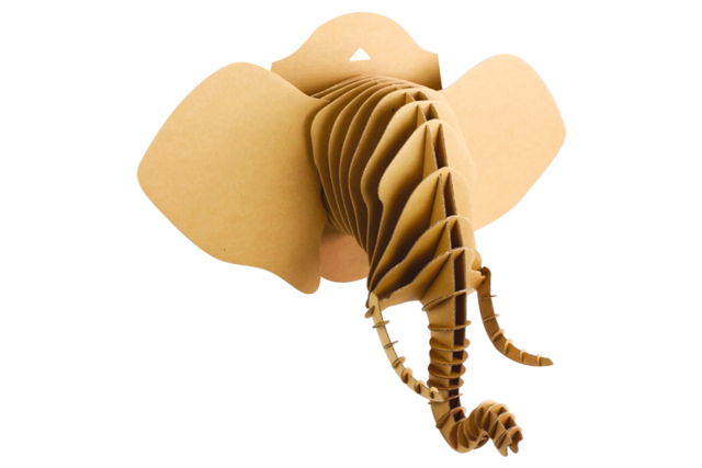 trophée elephant - Décors en carton - 10doigts.fr