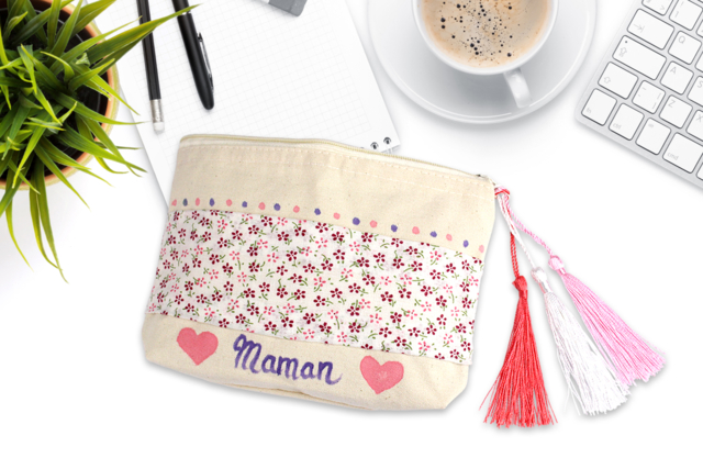 Trousse à bijoux, maquillage, crayons... Fête des mères - Pompons pour bricolage créatif - 10doigts.fr
