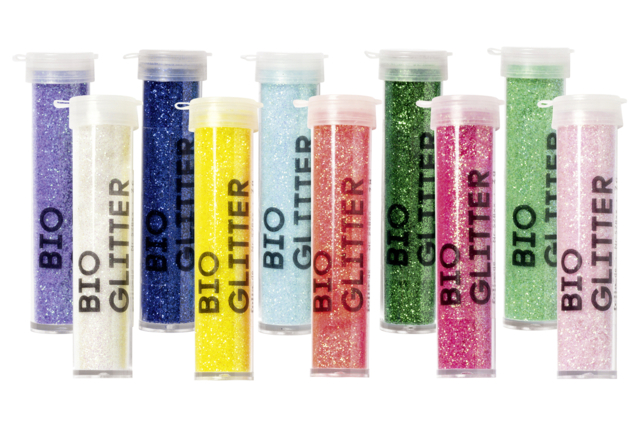 tubes paillettes biodégradables 10 couleurs - Paillettes - 10doigts.fr