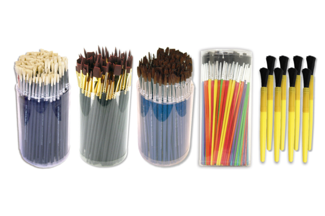 Tubo de pinceaux scolaire - Pinceaux - 10doigts.fr