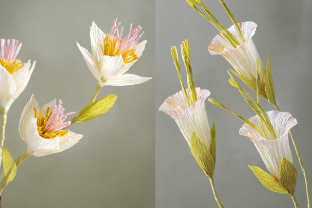 Un kit créatif fleurs automne - Fleurs en papier crépon : créez des bouquets éternels - 10doigts.fr