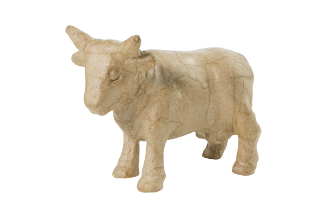 Vache en papier mâché - Animaux en carton - 10doigts.fr