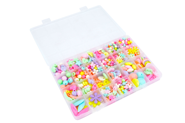 valise perles enfants mix - Perles Plastique - 10doigts.fr