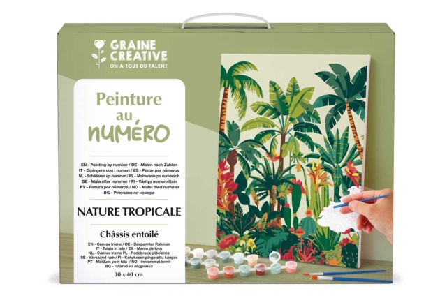 valisette Peinture au numero - Nature tropicale - Peinture aux numéros : découvrez l'art du tableau numéroté pour tous - 10doigts.fr