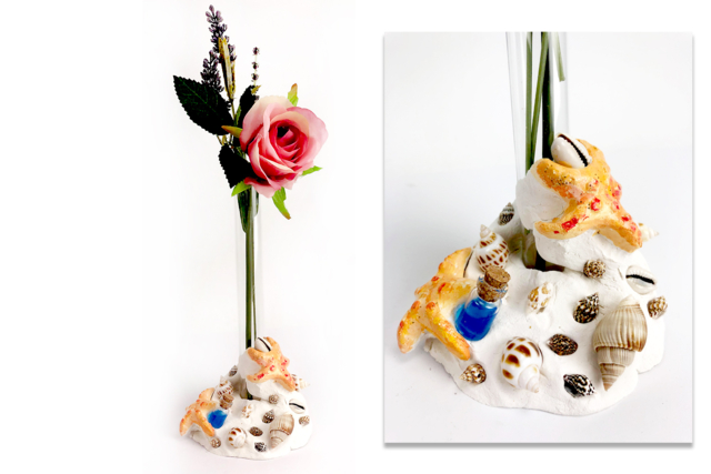 vase coquillages - Moules pour plâtre, savon, béton ... - 10doigts.fr