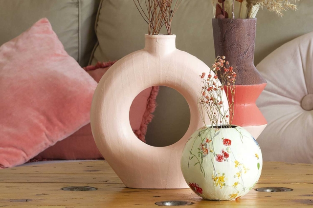 vase decopatch - Papiers Décopatch - 10doigts.fr