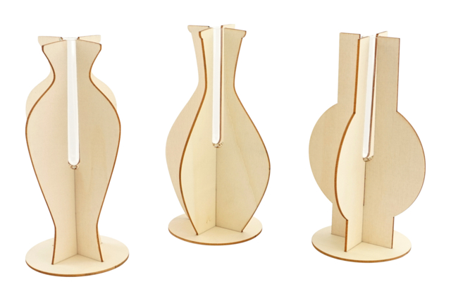 vase en bois et soliflore - Objets en bois à décorer pour la maison - 10doigts.fr