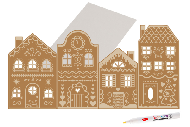 village pain d'épices - Crèches et villages de Noël à fabriquer - 10doigts.fr