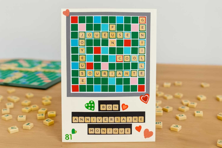 Cartes anniversaire Scrabble