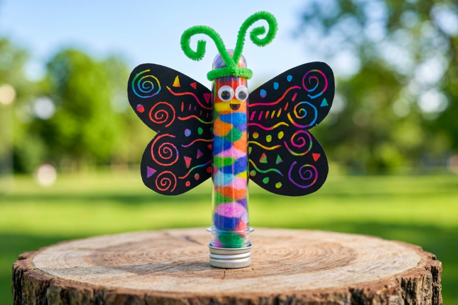 Papillon en carte à gratter