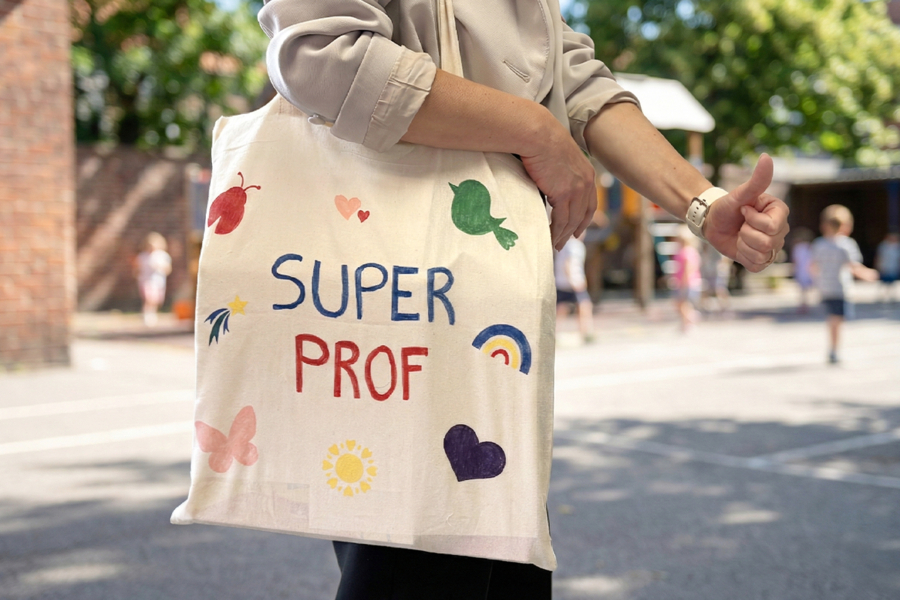 Tote bag "Super prof"